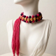 Handcrafted Jewelry Wooden Bead Choker Necklace